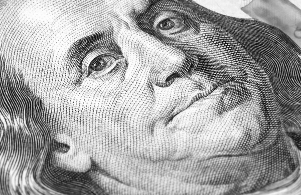 hundred us dollars macro closeup