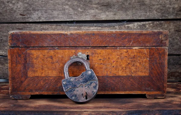 Vintage box chest closeup — Stock Photo, Image