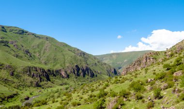 Güzel Georgian manzara yaz aylarında. Georgia, Caucasus