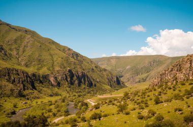 Güzel Georgian manzara yaz aylarında. Georgia, Caucasus
