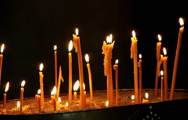 Candles closeup in the church — Stock Photo, Image