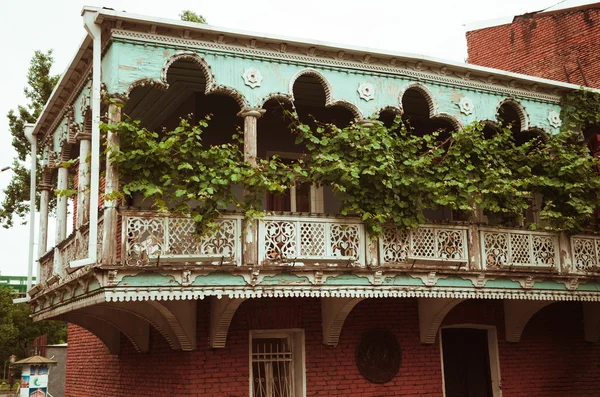 Tbilisi old balconies, Tbilisi, Georgia — стоковое фото