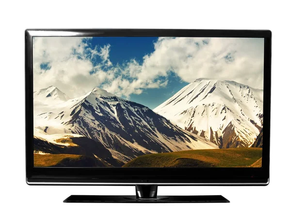 Tv screen with landscape — Stock Photo, Image