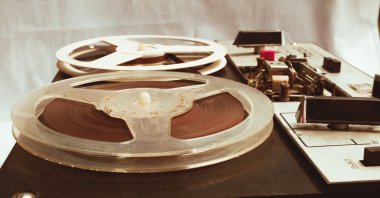 eski vintage bobin stereo portre