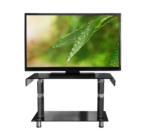 Tv sullo stand con foto — Foto Stock