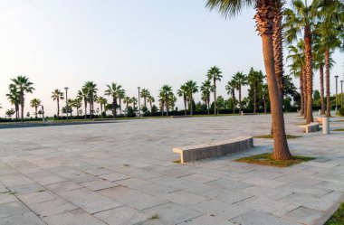 Batumi şehrindeki modern park. Batum. Georgia