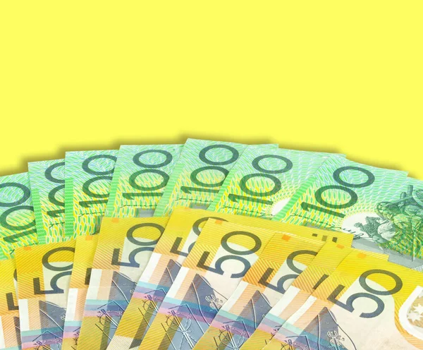 Australiska Dollar Närbild Finanskoncept — Stockfoto