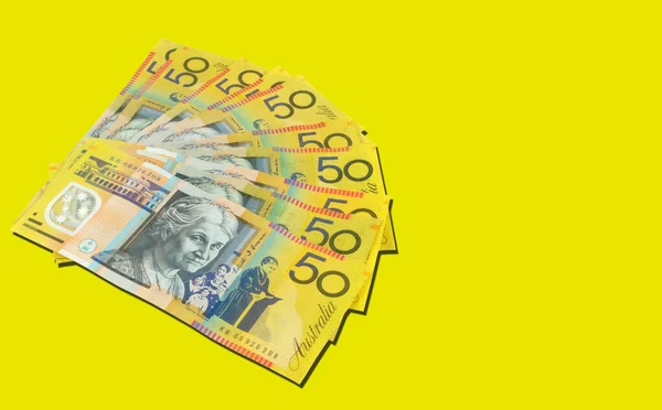 Dólares Australianos Perto Conceito Financeiro — Fotografia de Stock