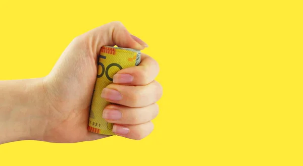 Australian Dollars Closeup Finance Concept — Stock Photo, Image