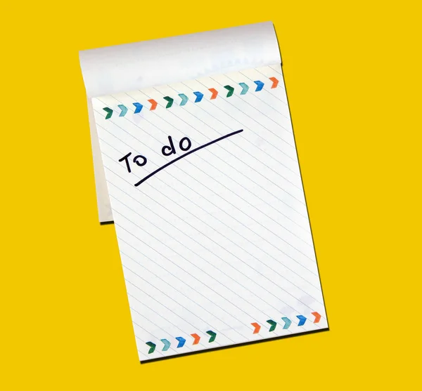 List Yellow — Stock Photo, Image