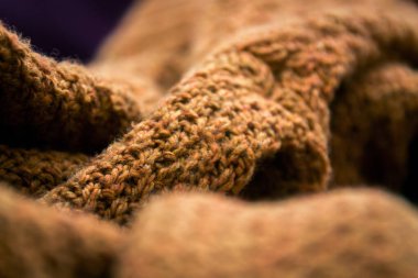 Güzel soyut kahverengi örülmüş detaylar