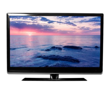TV monitörü resme yakın çekim