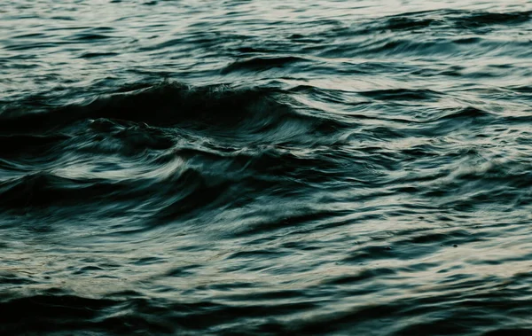 Primer Plano Del Agua Larga Exposición Mar — Foto de Stock