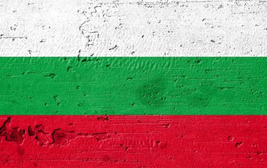 Duvarda ülke bayrağı var.