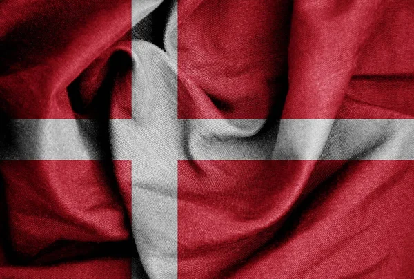 Textur Der Flagge Auf Dem Seidenen Hintergrund — Stockfoto