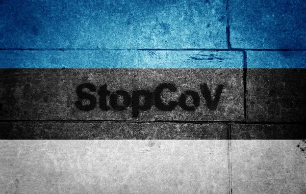 Stopcov Sign Painted Flag — Stock Photo, Image