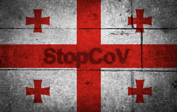 Stopcov Sign Painted Flag — Stock Photo, Image