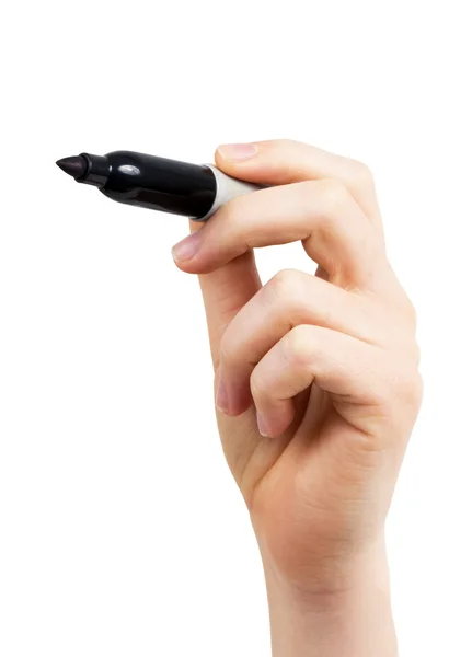 Hand with marker — Stock Photo, Image