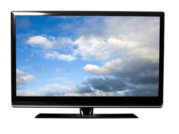 Телевидение с небом — стоковое фото