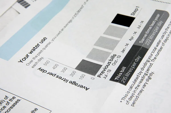 Water bill — Stock Photo, Image