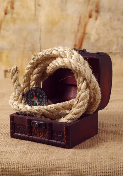 Rope in chest — Stock Photo, Image