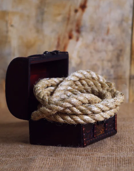 Rope in chest — Stock Photo, Image