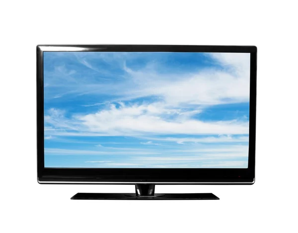 TV met sky — Stockfoto