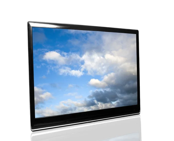 Tv with sky — Stock Photo, Image