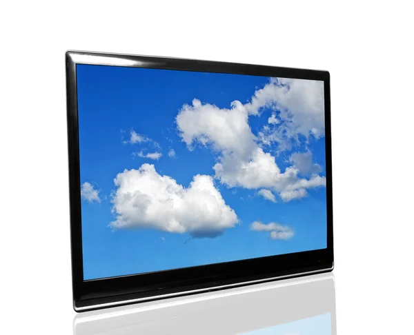 TV mit Sky — Stockfoto