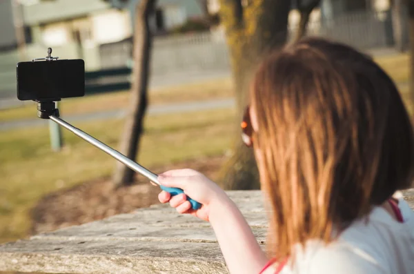 Lány selfie — Stock Fotó