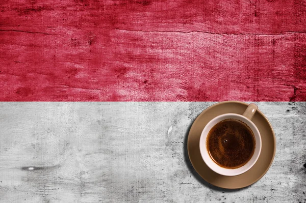 Кофе и флаг — стоковое фото