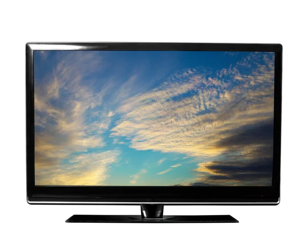 Tv con foto — Foto Stock