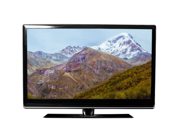 Tv con foto — Foto Stock