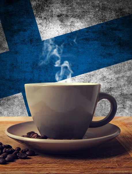Coffee and flag — Stock Photo, Image