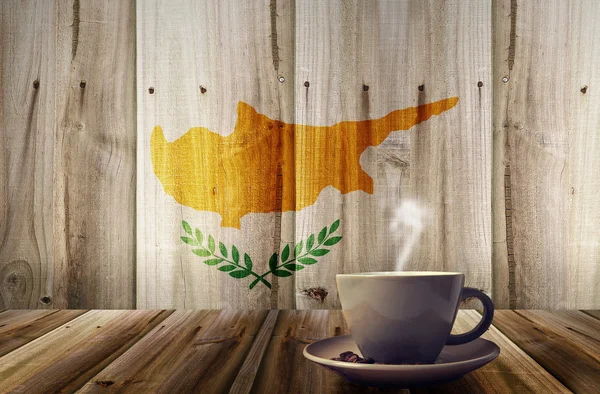 Café et drapeau — Photo