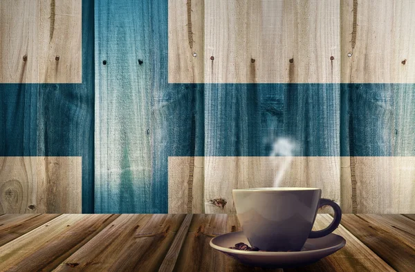 Coffee and flag — Stock Photo, Image