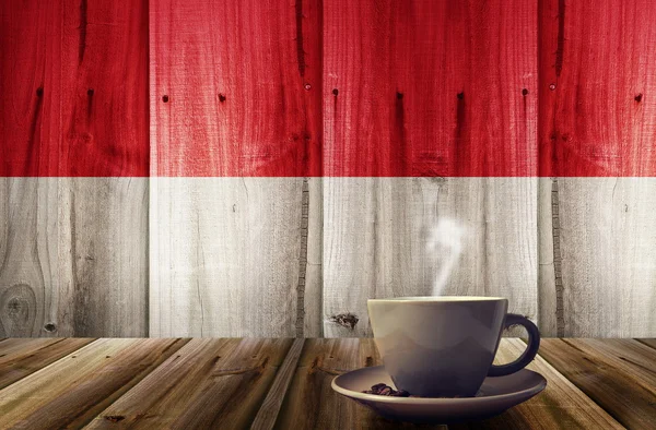 Café y bandera —  Fotos de Stock