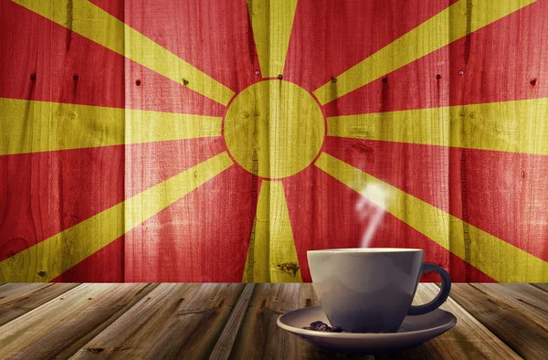 Kahve ve bayrak — Stok fotoğraf