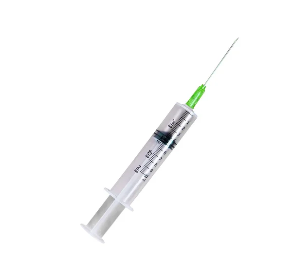Syringe on the white — Stock Photo, Image
