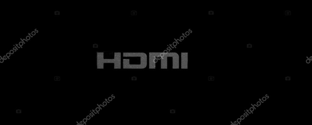 Melbourne,Australia- May 30,2015: HDMI logo closeup on dark