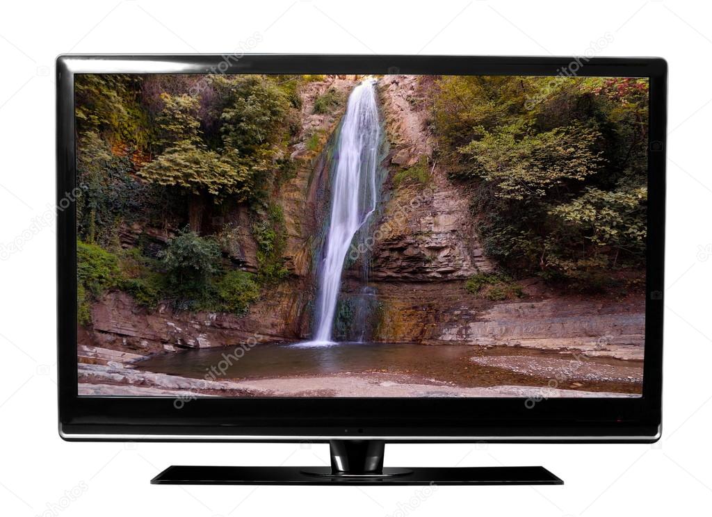 tv with waterfalls