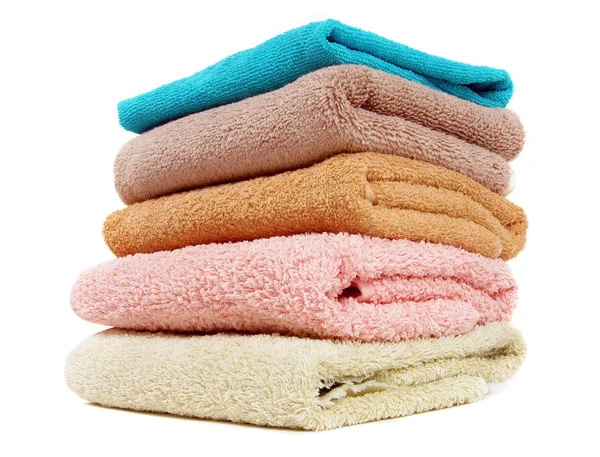 Ręczniki zbliżenie na biały — Zdjęcie stockowe