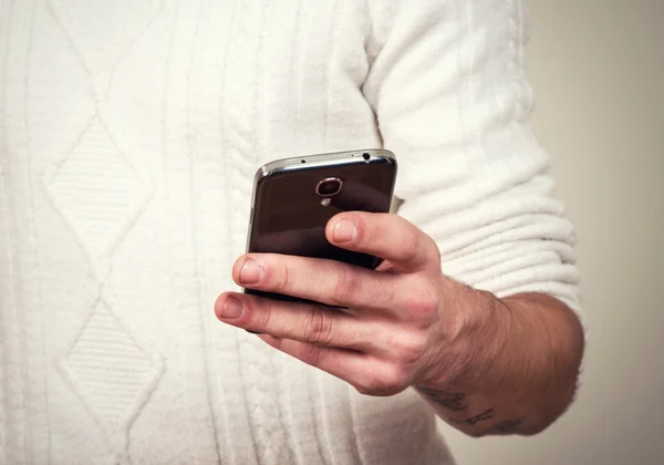 Man med telefonen — Stockfoto