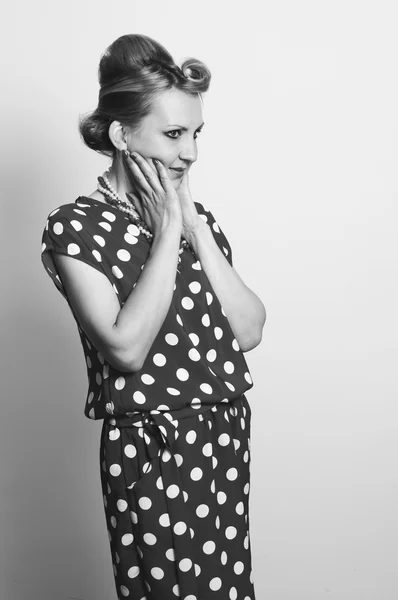 Retro girl portrait — Stock Photo, Image