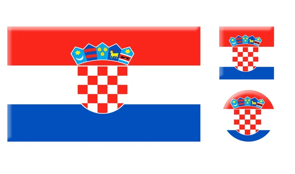 Horvátország ikonok beállítása — Stock Fotó