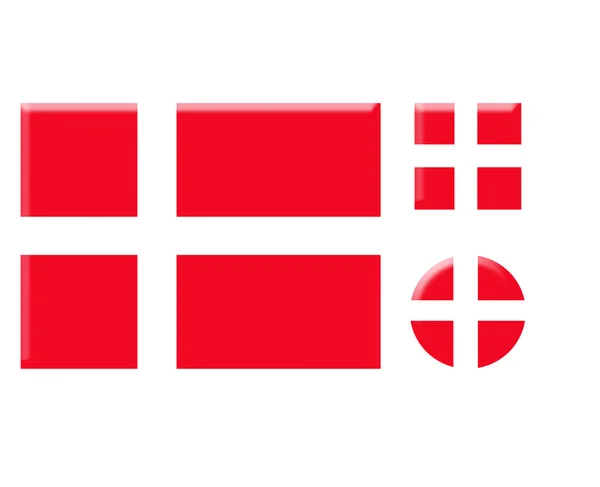 Denmark conjunto de iconos —  Fotos de Stock