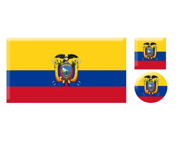 Ecuador icons set — Stock Photo, Image