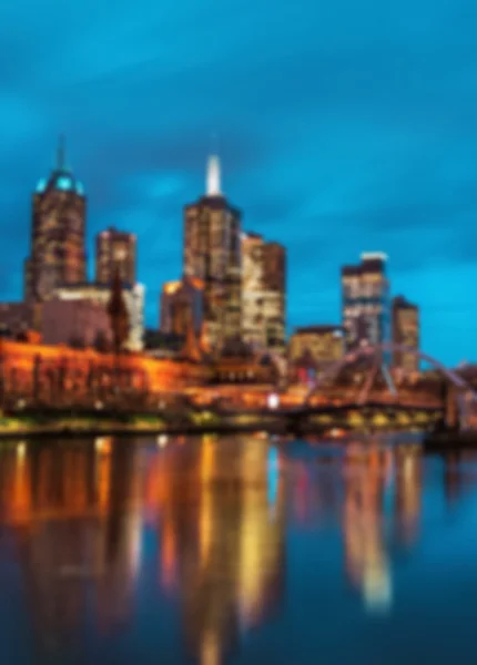 Città melbourne sfocata — Foto Stock