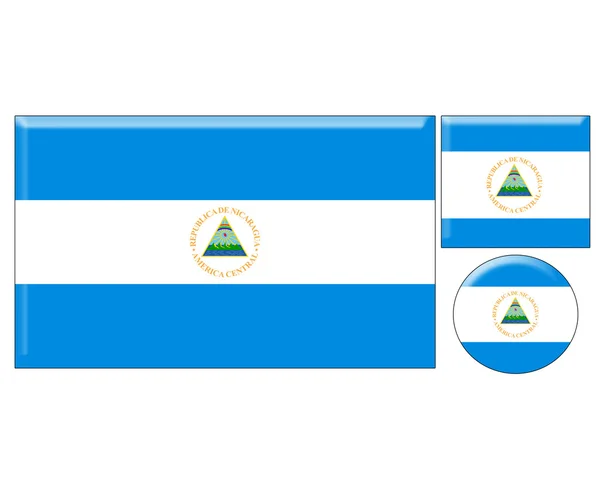 Nicaragua icons set — Stockfoto