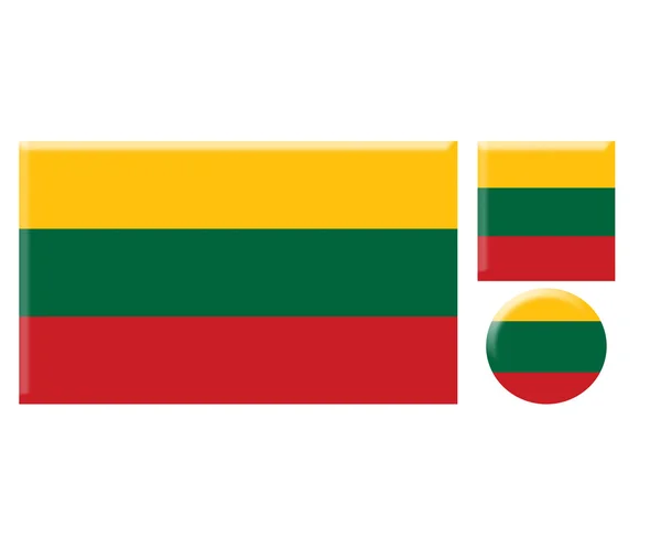 Lithuania icons set — Stock Photo, Image